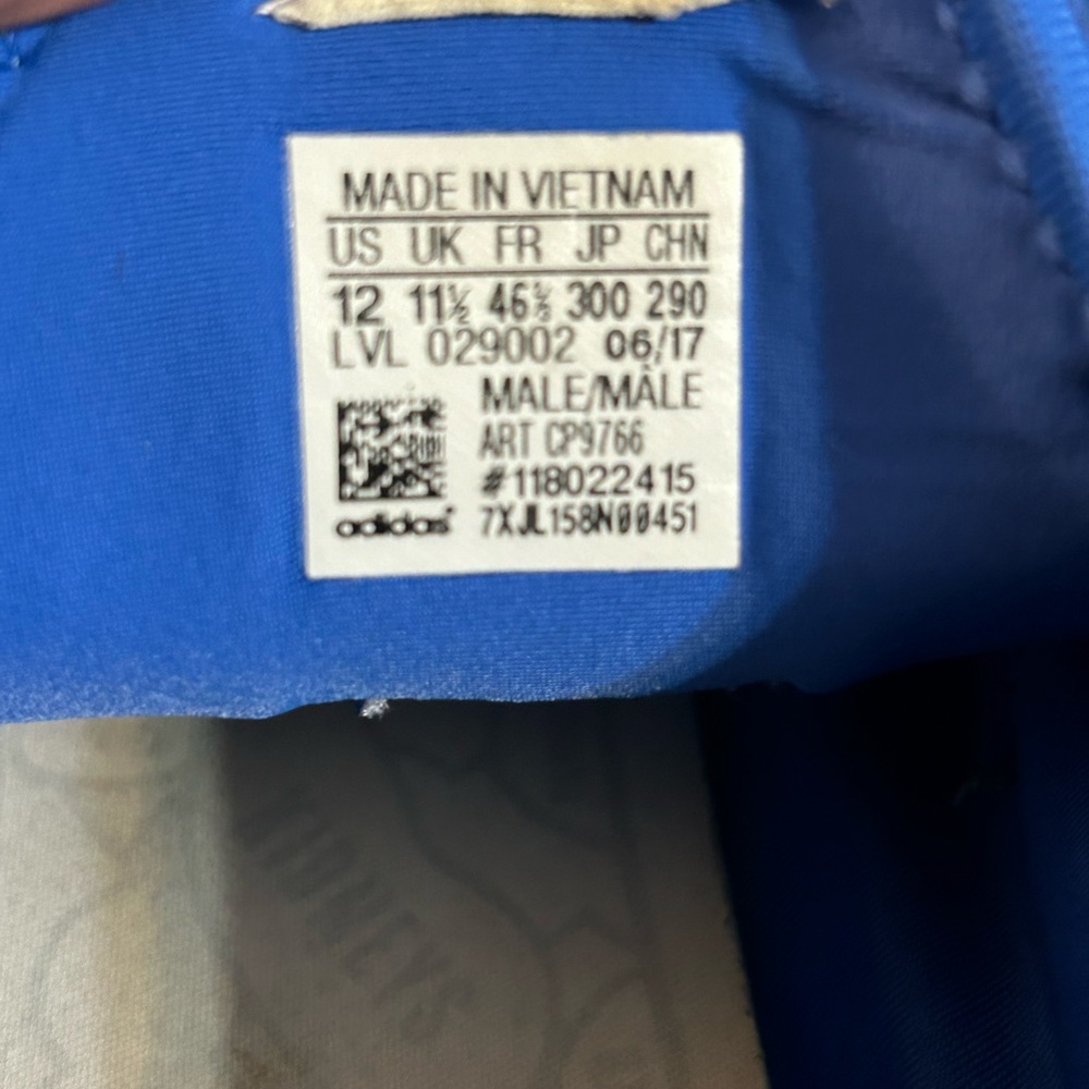 Adidas X Pharrell Tennis Solid Royal Blue Human Race Size 12 - Picture 6 of 8